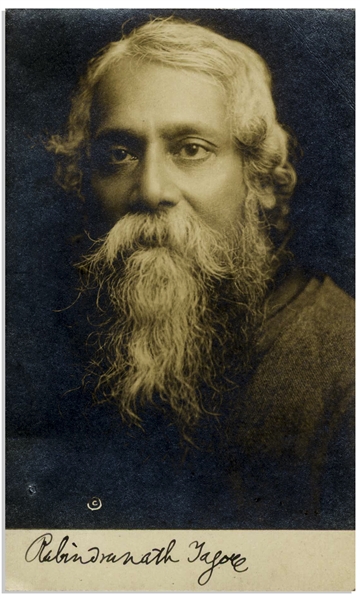 Nobel Prize Recipient Rabindranath Tagore Signed Photo